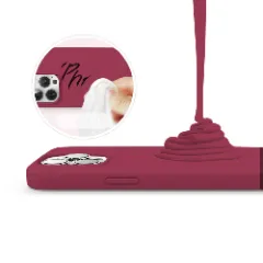 Husa iPhone 13 Pro Max Casey Studios Premium Soft Silicone - Burgundy Burgundy