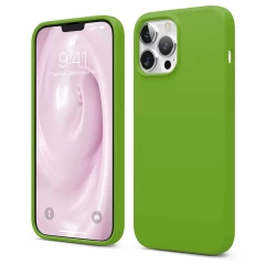 Husa iPhone 13 Pro Max Casey Studios Premium Soft Silicone - Gray Acid Green 
