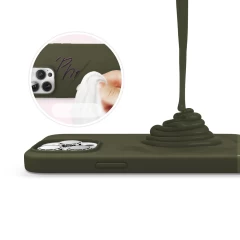 Husa iPhone 13 Pro Max Casey Studios Premium Soft Silicone - Army Green Army Green