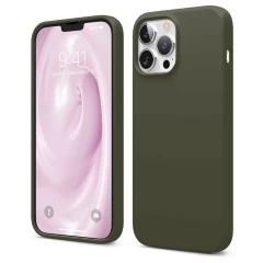 Husa iPhone 13 Pro Max Casey Studios Premium Soft Silicone - Gray Army Green 