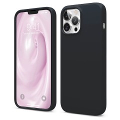 Husa iPhone 13 Pro Max Casey Studios Premium Soft Silicone - Negru