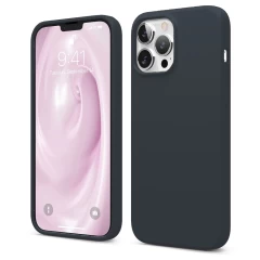 Husa iPhone 13 Pro Max Casey Studios Premium Soft Silicone - Gray Midnight Blue 