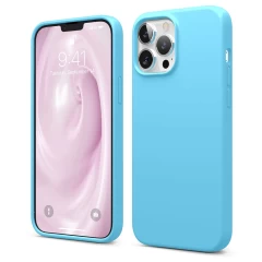 Husa iPhone 13 Pro Max Casey Studios Premium Soft Silicone - Gray Acid Blue 