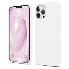Husa iPhone 13 Pro Max Casey Studios Premium Soft Silicone - Gray Alb 