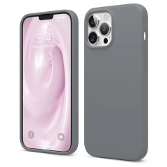 Husa iPhone 13 Pro Max Casey Studios Premium Soft Silicone - Gray Dark Gray 