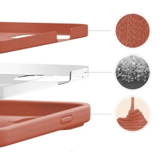 Husa iPhone 13 Casey Studios Premium Soft Silicone Orange Red