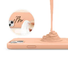 Husa iPhone 13 Casey Studios Premium Soft Silicone Pink Sand