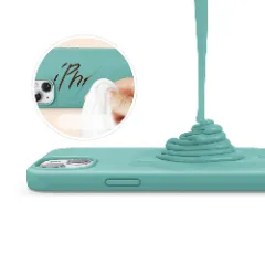 Husa iPhone 13 Casey Studios Premium Soft Silicone Turqoise