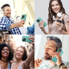 Husa iPhone 13 Casey Studios Premium Soft Silicone Turqoise
