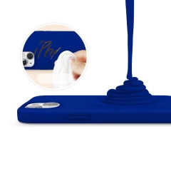 Husa iPhone 13 Casey Studios Premium Soft Silicone Dark Blue