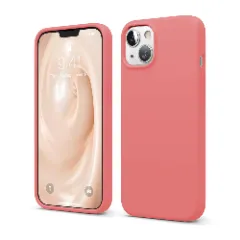 Husa CASEY STUDIOS™ pentru iPhone 13 Mini, Soft Silicone Premium, Microfibra in Interior, de Protectie, Ultra Slim, pentru Incarcare Wireless, Margini Ridicate pentru Protectia Ecranului si a Camerelor Roz 