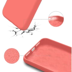 Husa CASEY STUDIOS™ pentru iPhone 13 Mini, Soft Silicone Premium, Microfibra in Interior, de Protectie, Ultra Slim, pentru Incarcare Wireless, Margini Ridicate pentru Protectia Ecranului si a Camerelor Flamingo