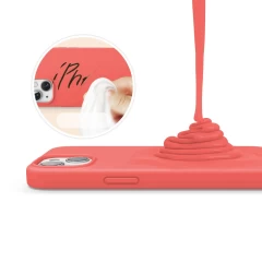Husa CASEY STUDIOS™ pentru iPhone 13 Mini, Soft Silicone Premium, Microfibra in Interior, de Protectie, Ultra Slim, pentru Incarcare Wireless, Margini Ridicate pentru Protectia Ecranului si a Camerelor Flamingo