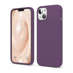 Husa CASEY STUDIOS™ pentru iPhone 13 Mini, Soft Silicone Premium, Microfibra in Interior, de Protectie, Ultra Slim, pentru Incarcare Wireless, Margini Ridicate pentru Protectia Ecranului si a Camerelor Light Purple 