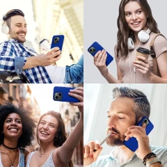 Husa CASEY STUDIOS™ pentru iPhone 13 Mini, Soft Silicone Premium, Microfibra in Interior, de Protectie, Ultra Slim, pentru Incarcare Wireless, Margini Ridicate pentru Protectia Ecranului si a Camerelor Dark Blue