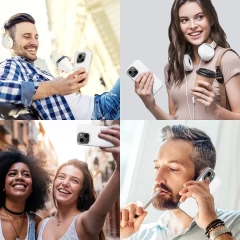 Husa CASEY STUDIOS™ pentru iPhone 13 Mini, Soft Silicone Premium, Microfibra in Interior, de Protectie, Ultra Slim, pentru Incarcare Wireless, Margini Ridicate pentru Protectia Ecranului si a Camerelor Alb