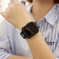 Carcasa 38 MM - 1/2/3/4/5/6/7/8/SE/Ultra Casey Studios Rugged Silicone - Negru Negru