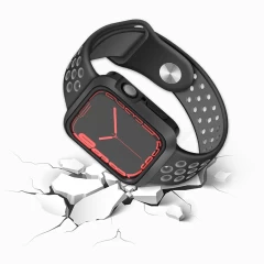 Carcasa 38 MM - 1/2/3/4/5/6/7/8/SE/Ultra Casey Studios Rugged Silicone - Negru Negru