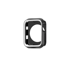 Carcasa 41 MM - 1/2/3/4/5/6/7/8/SE/Ultra Casey Studios Rugged Silicone - Negru/alb Negru/alb