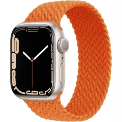 Curea Apple Watch 1/2/3/4/5/6/7/8/SE/Ultra - 42/44/45/49 MM - XS - Braided Loop Casey Studios Casey Studios - Pistachio Orange 