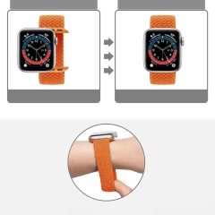 Curea Apple Watch 1/2/3/4/5/6/7/8/SE/Ultra - 42/44/45/49 MM - XS - Braided Loop Casey Studios Casey Studios - Orange Orange