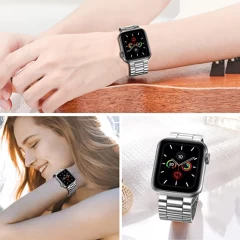 Curea Apple Watch 1/2/3/4/5/6/7/8/SE - 38/40/41 MM Metallic Casey Studios Casey Studios - Silver Silver