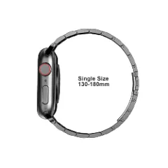 Curea Apple Watch 1/2/3/4/5/6/7/8/SE/Ultra - 42/44/45/49 MM Metallic Casey Studios Negru