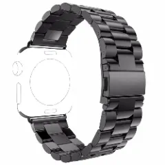 Curea Apple Watch 1/2/3/4/5/6/7/8/SE/Ultra - 42/44/45/49 MM Metallic Casey Studios Negru