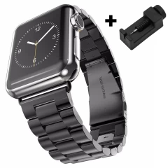 Curea Apple Watch 1/2/3/4/5/6/7/8/SE/Ultra - 42/44/45/49 MM Metallic Casey Studios Negru