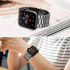 Curea Apple Watch 1/2/3/4/5/6/7/8/SE/Ultra - 42/44/45/49 MM Metallic Casey Studios Negru