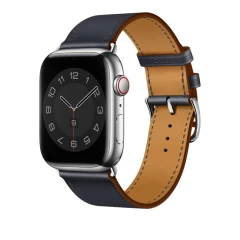 Curea Apple Watch 1/2/3/4/5/6/7/8/SE - 38/40/41 MM Elegant Leather Casey Studios Casey Studios - Brown Midnight Blue 