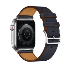 Curea Apple Watch 1/2/3/4/5/6/7/8/SE - 38/40/41 MM Elegant Leather Casey Studios Casey Studios - Midnight Blue Midnight Blue