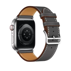 Curea Apple Watch 1/2/3/4/5/6/7/8/SE - 38/40/41 MM Elegant Leather Casey Studios Casey Studios - Dark Gray Dark Gray