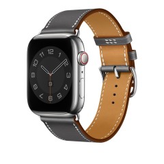 Curea Apple Watch 1/2/3/4/5/6/7/8/SE - 38/40/41 MM Elegant Leather Casey Studios Casey Studios - Dark Gray