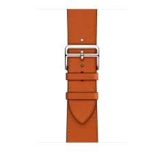 Curea Apple Watch 1/2/3/4/5/6/7/8/SE/Ultra - 42/44/45/49 MM Elegant Leather Casey Studios Casey Studios - Orange Orange