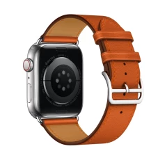 Curea Apple Watch 1/2/3/4/5/6/7/8/SE/Ultra - 42/44/45/49 MM Elegant Leather Casey Studios Casey Studios - Orange Orange
