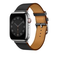 Curea Apple Watch 1/2/3/4/5/6/7/8/SE/Ultra - 42/44/45/49 MM Elegant Leather Casey Studios Casey Studios - Black