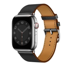 Curea Apple Watch 1/2/3/4/5/6/7/8/SE/Ultra - 42/44/45/49 MM Elegant Leather Casey Studios Casey Studios - Red Black 