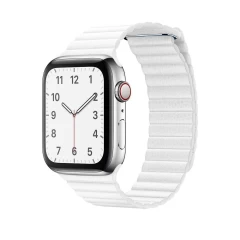 Curea Apple Watch 1/2/3/4/5/6/7/8/SE - 38/40/41 MM Leather Loop Casey Studios Casey Studios - Brown White 