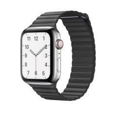 Curea Apple Watch 1/2/3/4/5/6/7/8/SE - 38/40/41 MM Leather Loop Casey Studios Casey Studios - Black