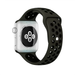 Curea Apple Watch 1/2/3/4/5/6/7/8/SE - 38/40/41 MM - S /m - Sport Loop Casey Studios Casey Studios - Army Green/black Army Green/black