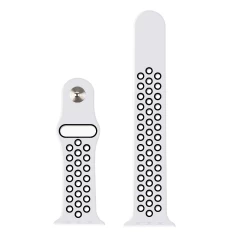 Curea Apple Watch 1/2/3/4/5/6/7/8/SE - 38/40/41 MM - S /m - Sport Loop Casey Studios Casey Studios - White/black White/black