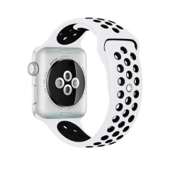 Curea Apple Watch 1/2/3/4/5/6/7/8/SE - 38/40/41 MM - S /m - Sport Loop Casey Studios Casey Studios - White/black White/black