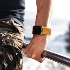 Curea Apple Watch 1/2/3/4/5/6/7/8/SE - 38/40/41 MM Nylon Casey Studios Casey Studios - Canary Yellow Canary Yellow