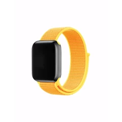 Curea Apple Watch 1/2/3/4/5/6/7/8/SE - 38/40/41 MM Nylon Casey Studios Casey Studios - Olive Flak Canary Yellow 
