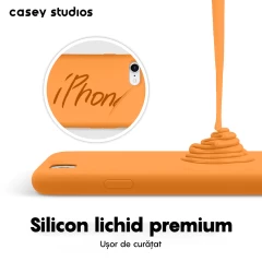 Husa iPhone 7/8/SE2 Casey Studios Premium Soft Silicone - Nectarine Nectarine