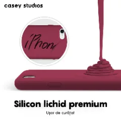 Husa iPhone 7/8/SE2 Casey Studios Premium Soft Silicone - Burgundy Burgundy