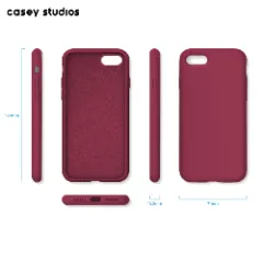 Husa iPhone 7/8/SE2 Casey Studios Premium Soft Silicone - Burgundy Burgundy
