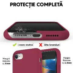 Husa iPhone 7/8/SE2 Casey Studios Premium Soft Silicone - Burgundy Burgundy