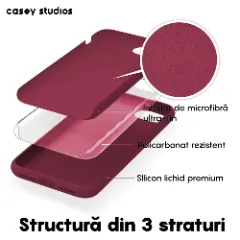 Husa iPhone 7/8/SE2 Casey Studios Premium Soft Silicone - Burgundy Burgundy